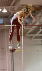 Sophomore Sophie Gutermuth is ranked second in the Big Ten in the pole vault.