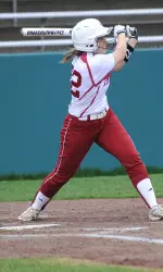 Kassi Farmer (22) went 2-for-3 with two homeruns against SJSU