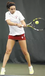 Shannon Murdy won the deciding match for Indiana against Purdue on Friday.