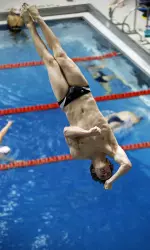 Andrew Hull was the top Hoosier finisher on the platform, taking third.