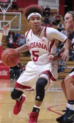 Freshman Larryn Brooks scored 11 points and dished for four assists in the WNIT win.