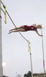 Sophie Gutermuth tied the Belk Track facility record and won the pole vault.