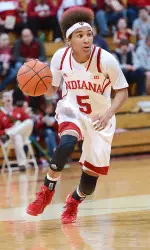 Freshman Larryn Brooks tallied 33 points in IU's WNIT win over Marquette.