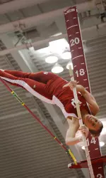 Senior Kelsie Ahbe earned Big Ten Field Athlete of the Week.
