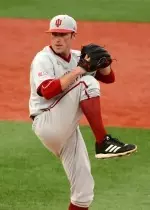 Joey DeNato pitched eight scoreless as the Hoosiers blanked Michigan State.