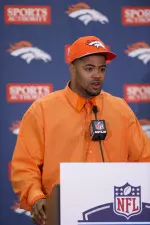 Cody Latimer met with the Denver media after the team selected him 56th in the 2014 NFL Draft.