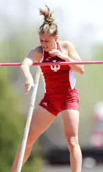 Kelsie Ahbe was the Big Ten Indoor Champion in the pole vault.