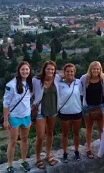 Amelia Anderson in Croatia with collegiate team.
