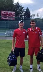 Stefan Lugonjic with runner-up Jack Joyce after the tournament.