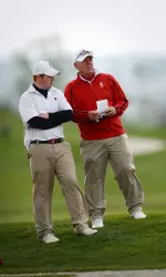 Head Coach Mike Mayer (right)