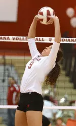 Megan Tallman leads the Big Ten in assists per game with 11.92/set.