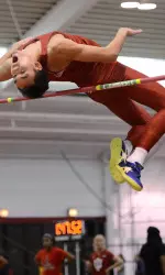 Paul Galas won the high jump (2.11m) last week at the Gladstein Invitational.