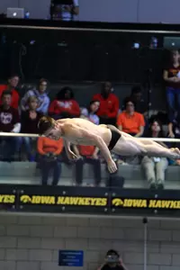 Michael Hixon compete at the 2015 Women's NCAA Swimming and Diving National Championships in Iowa City, IA. March 26-28, 2015