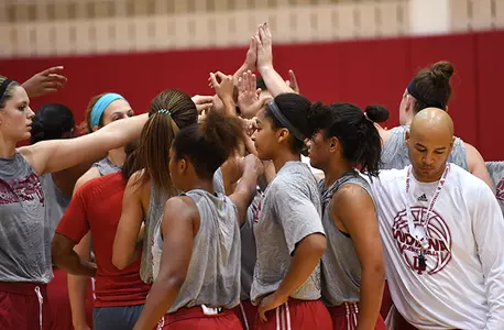 WBB Practice Huddle