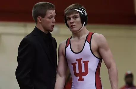 Garrett Pepple and Assistant Head Coach Nick Simmons