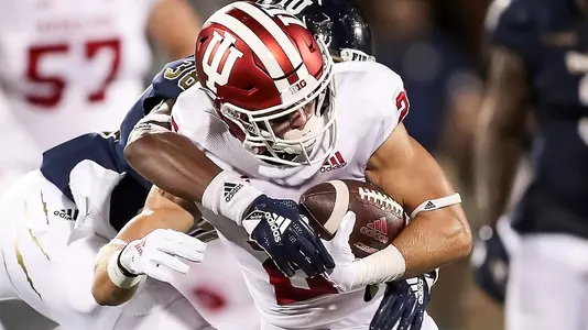 MIAMI, FL - SEPTEMBER 01, 2018 - wide receiver Luke Timian #25 of the Indiana Hoosiers during the game against the FIU Panthers and the Indiana Hoosiers at Riccardo Silva Stadium in Miami, FL. Photo By Craig Bisacre/Indiana Athletics