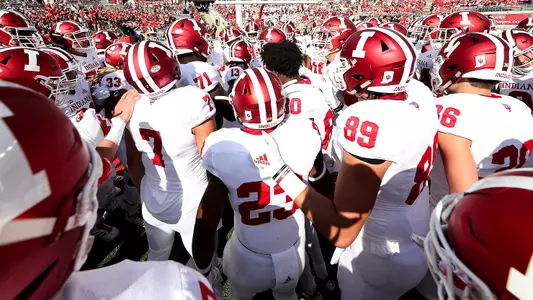 COLUMBUS, OH - OCTOBER 06, 2018 - Indiana Hoosiers Football before the game between the Ohio State Buckeyes and the Indiana Hoosiers at Ohio Stadium in Columbus, OH. Photo By Craig Bisacre/Indiana Athletics