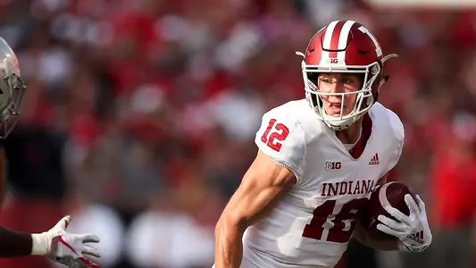 COLUMBUS, OH - OCTOBER 06, 2018 - quarterback Peyton Ramsey #12 of the Indiana Hoosiers during the game between the Ohio State Buckeyes and the Indiana Hoosiers at Ohio Stadium in Columbus, OH. Photo By Missy Minear/Indiana Athletics