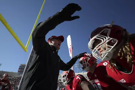 BLOOMINGTON, IN - NOVEMBER 10, 2018 - Indiana Hoosiers Head Coach Tom Allen during the game between the Maryland Terrapins and the Indiana Hoosiers at Memorial Stadium in Bloomington, IN. Photo By Rose Bythrow/Indiana Athletics