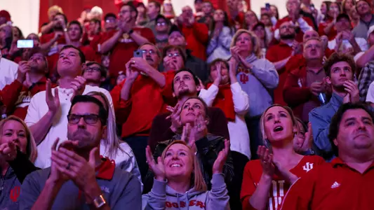 BLOOMINGTON, IN - NOVEMBER 01, 2018 - Indiana Hoosiers Men's Basketball fans during the game against the University of Texas Arlington Broncos against the Indiana Hoosiers at Simon Skjodt Assembly Hall in Bloomington, IN. Photo By Amelia Herrick/Indiana Athletics