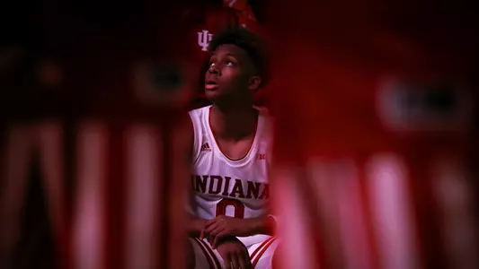 BLOOMINGTON, IN - NOVEMBER 01, 2018 - Guard Romeo Langford #0 of the Indiana Hoosiers during a game against the University of Southern Indiana Screaming Eagles and the Indiana Hoosiers in Simon Skjodt Assembly Hall in Bloomington, IN. Photo By Missy Minear/Indiana Athletics