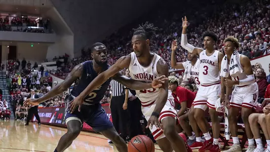 BLOOMINGTON, IN - NOVEMBER 09, 2018 - Forward Damezi Anderson Jr. #23 of the Indiana Hoosiers during the game against the Montana State Bobcats and the Indiana Hoosiers at Simon Skjodt Assembly Hall in Bloomington, IN. Photo By John Sims/Indiana Athletics