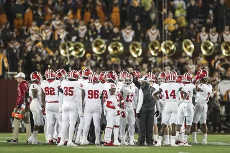 MINNEAPOLIS, MN - OCTOBER 26, 2018 - Indiana Hoosiers Football during the game between the Minnesota Gophers and the Indiana Hoosiers at TCF Bank Stadium in Minneapolis, MN. Photo By Craig Bisacre/Indiana Athletics