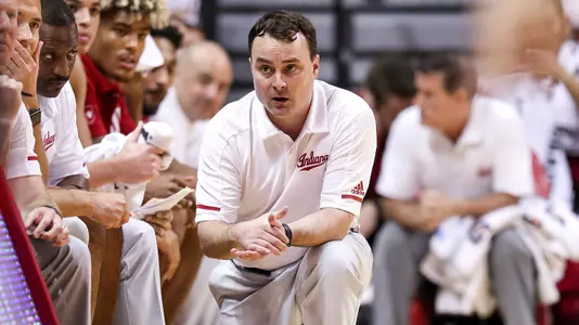 BLOOMINGTON, IN - NOVEMBER 01, 2018 - Indiana Hoosiers Head Coach Archie Miller during a game against the University of Southern Indiana Screaming Eagles and the Indiana Hoosiers in Simon Skjodt Assembly Hall in Bloomington, IN. Photo By Missy Minear/Indiana Athletics