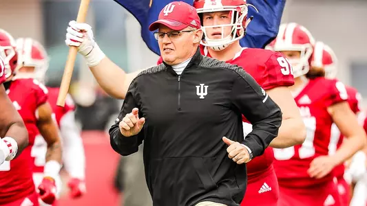 BLOOMINGTON, IN - NOVEMBER 24, 2018 - Indiana Hoosiers Head Coach Tom Allen during the game between the Purdue Boilermakers and the Indiana Hoosiers at Memorial Stadium in Bloomington, IN. Photo By Rose Bythrow/Indiana Athletics