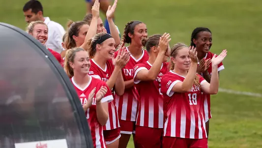 BLOOMINGTON, IN - SEPTEMBER 07, 2018 - Midfielder Melanie Forbes #12 of the Indiana Hoosiers during the game against the Kentucky Wildcats and the Indiana Hoosiers at Bill Armstrong Stadium in Bloomington, IN. Photo By Craig Bisacre/Indiana Athletics