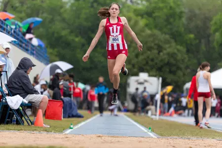 Images of the Indiana University Track & Field Team from the Pepsi Florida Relays on Friday, March 30, 2018 at the Percy Beard Track at James G. Pressly Stadium in Gainesville, FL / Photo by Matthew Goldman/Matt Pendleton Photography for Indiana University Athletics