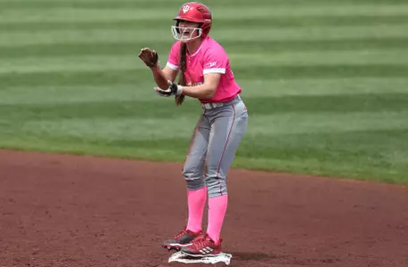 BLOOMINGTON, IN - APRIL 21, 2018 - during the softball game against the Penn State Nittany Lions and the Indiana Hoosiers at Andy Mohr Field in in Bloomington, IN. Photo By Craig Bisacre/Indiana Athletics