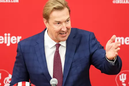 BLOOMINGTON, IN - APRIL 20, 2018 -  Press conference announcing the The Terry Tallen Indiana Football Complex which will include the Trent & Julie Green Locker Room, coaches' locker room, team lounge, recruiting area, equipment room & Dr. John M. Miller Training Room at Memorial Stadium in Bloomington, IN. Photo By Craig Bisacre/Indiana Athletics