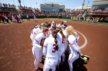 BLOOMINGTON, IN - APRIL 29, 2018 - during the game against Michigan Wolverines  and the Indiana Hoosiers at Andy Mohr Field in Bloomington, IN. Photo By Craig Bisacre/Indiana Athletics