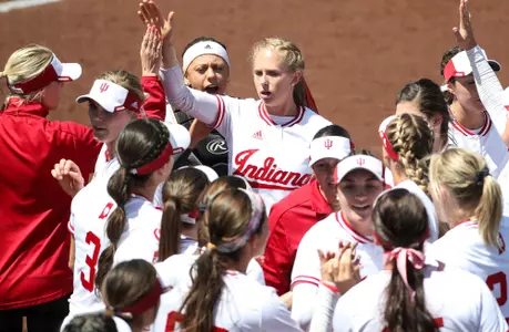 BLOOMINGTON, IN - APRIL 29, 2018 - during the game against Michigan Wolverines  and the Indiana Hoosiers at Andy Mohr Field in Bloomington, IN. Photo By Craig Bisacre/Indiana Athletics