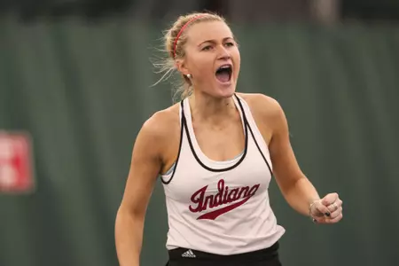 BLOOMINGTON, IN - JANUARY 27, 2018 - \wt during the match against Xavier and the Indiana Hoosiers at IU Tennis Center in Bloomington, IN. Photo By