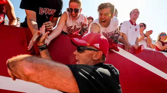 BLOOMINGTON, IN - SEPTEMBER 15, 2018 - Indiana Hoosiers Head Coach Tom Allen during the game against the Ball State Cardinals and the Indiana Hoosiers at Memorial Stadium in Bloomington, IN. Photo By Craig Bisacre/Indiana Athletics