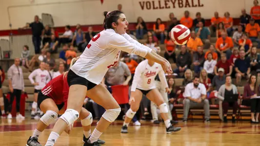 BLOOMINGTON, IN - SEPTEMBER 23, 2018 - Outside hitter Kamryn Malloy #22 of the  Indiana Hoosiers during the game between the Illinois Fighting Illini and the Indiana Hoosiers at the University Gym in Bloomington, IN. Photo By Lydia Knoll/Indiana Athletics