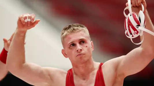 BLOOMINGTON, IN - JANUARY 13, 2019 - during the match between the Maryland Terrapins and the Indiana Hoosiers at the Wilkinson Hall in Bloomington, IN. Photo By Missy Minear/Indiana Athletics