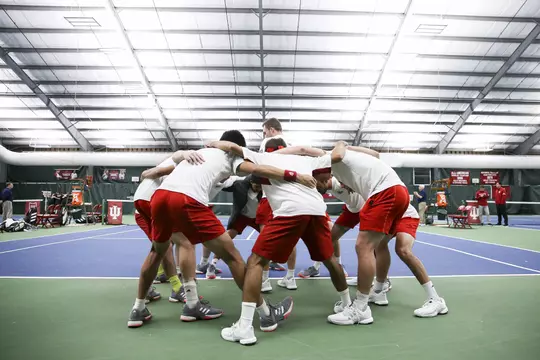 Huddle Shot of Men's Tennis Team