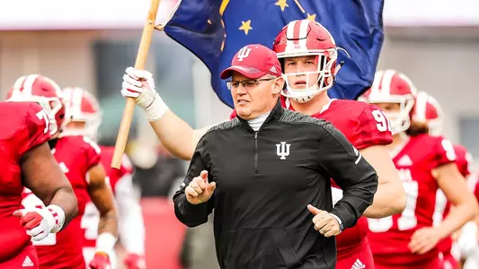 BLOOMINGTON, IN - NOVEMBER 24, 2018 - Indiana Hoosiers Head Coach Tom Allen during the game between the Purdue Boilermakers and the Indiana Hoosiers at Memorial Stadium in Bloomington, IN. Photo By Rose Bythrow/Indiana Athletics