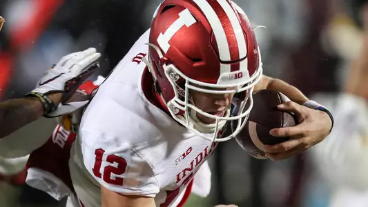 MINNEAPOLIS, MN - OCTOBER 26, 2018 - quarterback Peyton Ramsey #12 of the Indiana Hoosiers during the game between the Minnesota Gophers and the Indiana Hoosiers at TCF Bank Stadium in Minneapolis, MN. Photo By Craig Bisacre/Indiana Athletics
