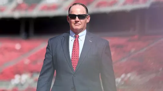 COLUMBUS, OH - OCTOBER 06, 2018 - Indiana Hoosiers Head Coach Tom Allen before the game between the Ohio State Buckeyes and the Indiana Hoosiers at Ohio Stadium in Columbus, OH. Photo By Craig Bisacre/Indiana Athletics