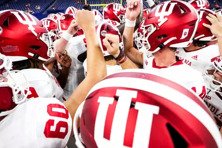 INDIANAPOLIS, IN - AUGUST 31, 2019 - \fb during the game against the Ball State Cardinals and the Indiana Hoosiers at Lucas Oil Stadium in Indianapolis, IN. Photo By Lauren Bacho/Indiana Athletics