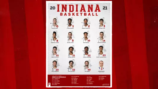 2020-21 IU Men's Basketball Schedule Poster