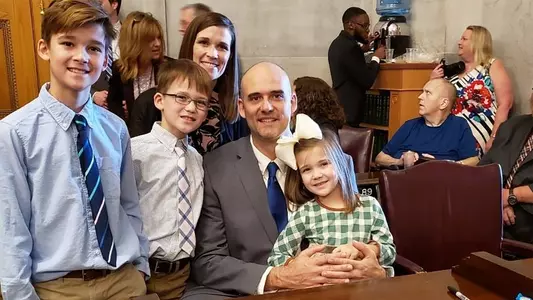 Kirk Haston and family