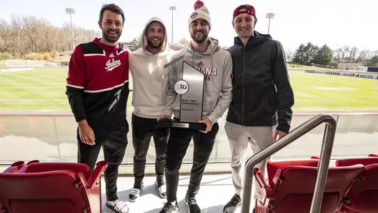 B1G Men's Soccer Trophy - IUMS seniors