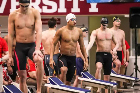 BLOOMINGTON, IN - FEBRUARY 29, 2020 - Brandon Hamblin of the Indiana Hoosiers during the Big Ten Championships at Counsilman-Billingsley Aquatic Center in Bloomington, IN. Photo By Xavier Daniels/Indiana Athletics