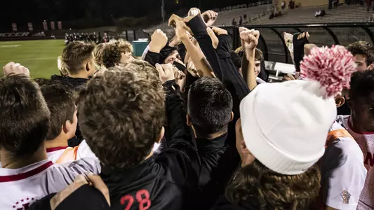 Men's Soccer Team Huddle