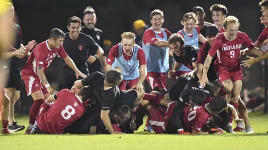 Indiana Men's Soccer Celebration